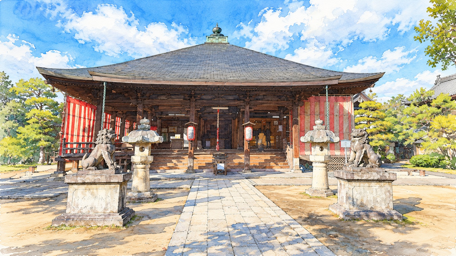 智恩寺の文殊堂と石参道