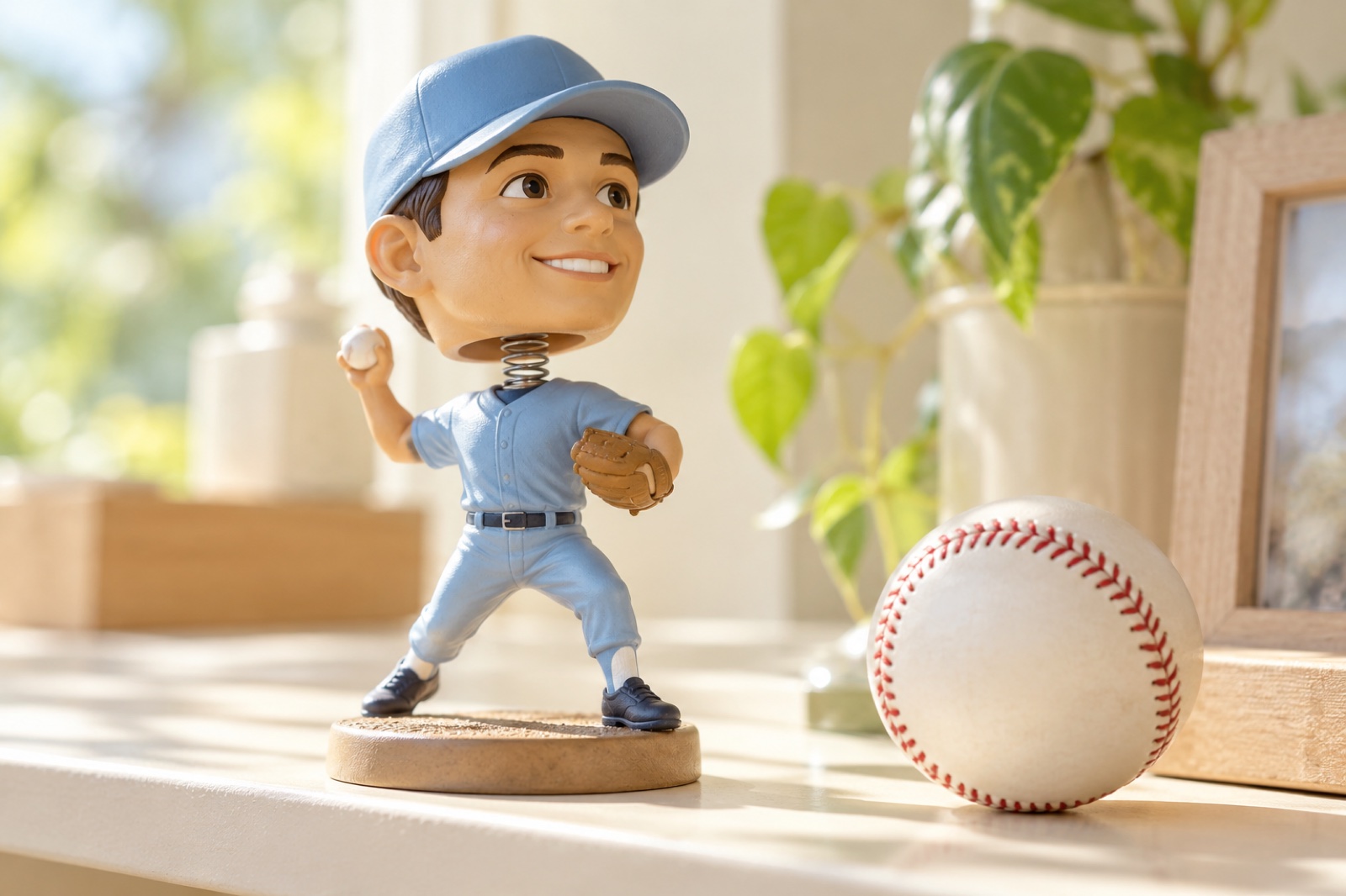 An illustration of a bobblehead