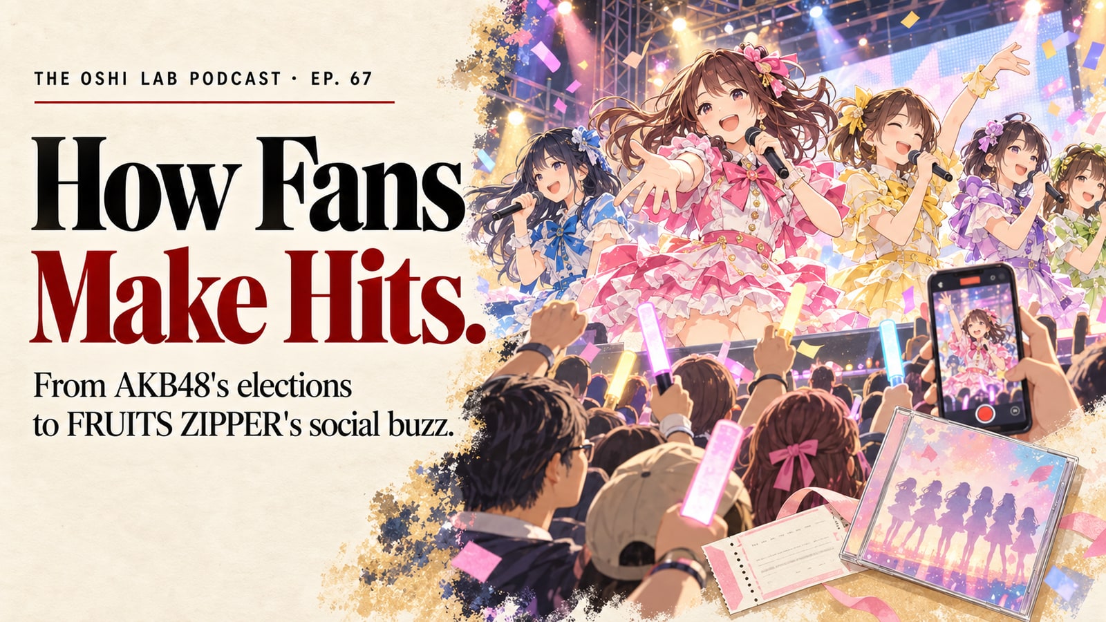 How Fans Make Hits: From AKB48's Elections to FRUITS ZIPPER's Social Buzz (The Oshi Lab podcast, episode 67)